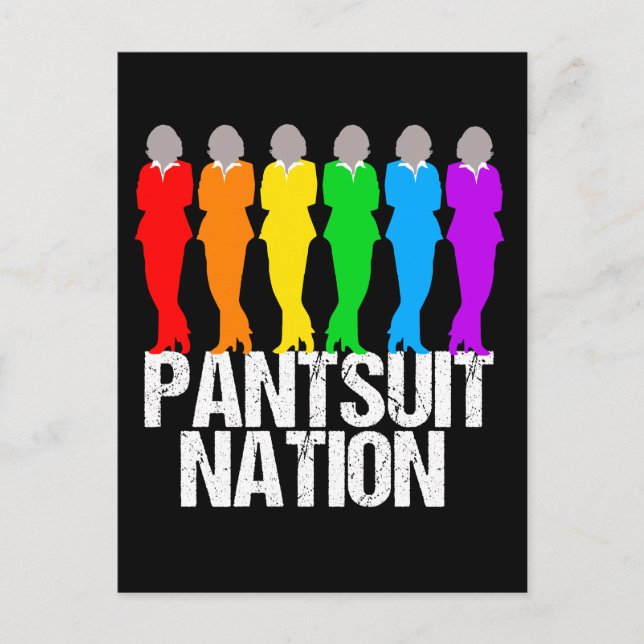 Pantsuit Nation Rainbow Women Postkarte (Vorderseite)