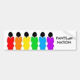 Pantsuit-Nations-Regenbogen-Frauen Autoaufkleber