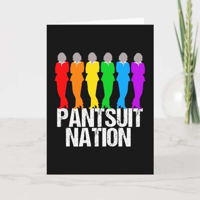 Pantsuit-Nations-Regenbogen-Frauen Karte (Vorderseite)