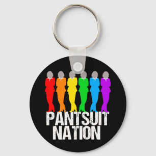 Pantsuit-Nations-Regenbogen-Frauen Schlüsselanhänger
