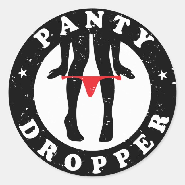 Panty Dropper Custom-Cut Vinyl Sticker (Vorderseite)