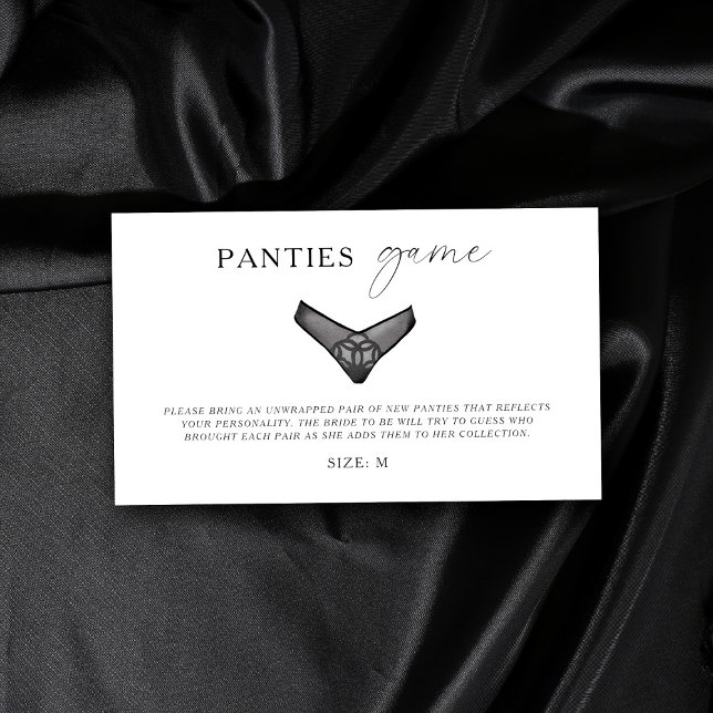 Panty Game Brautparty Bachelorette Lingerie Begleitkarte (Von Creator hochgeladen)
