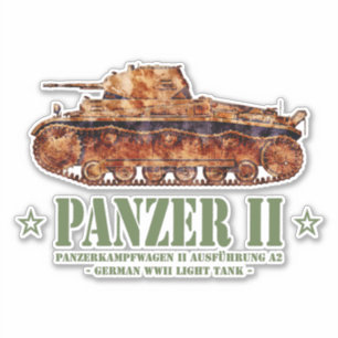 Panzer II A2 Weltkrieg Zweiter deutscher Leuchttur Aufkleber