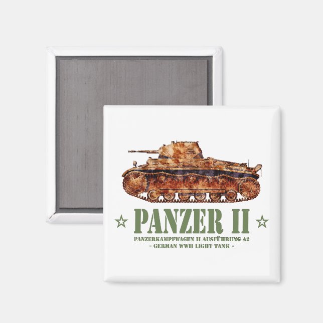 Panzer II A2 Weltkrieg Zweiter deutscher Leuchttur Magnet (Vorderseite/Rückseite)