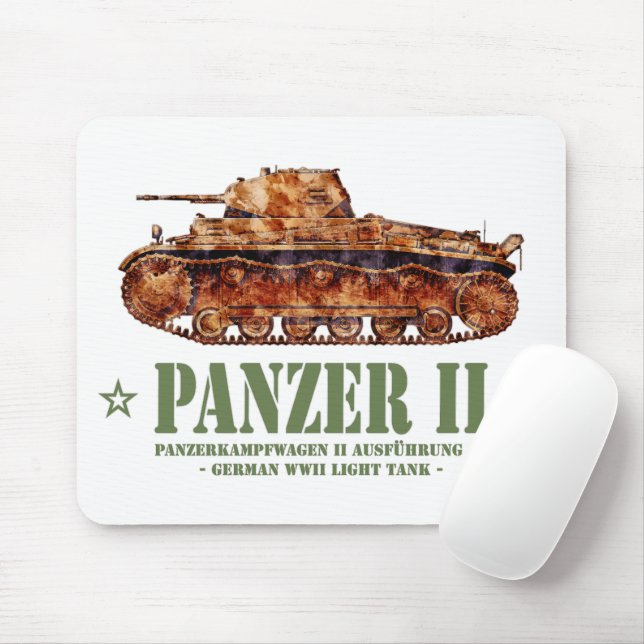 Panzer II A2 Weltkrieg Zweiter deutscher Leuchttur Mousepad (Mit Mouse)