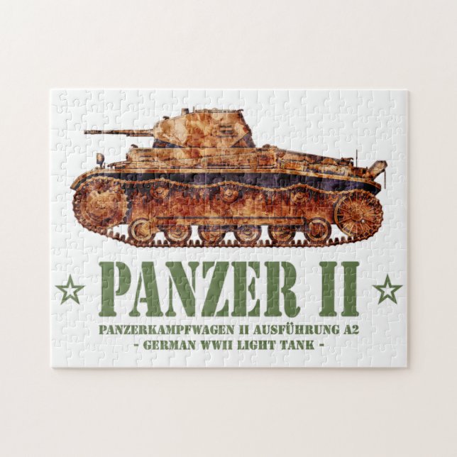 Panzer II A2 Weltkrieg Zweiter deutscher Leuchttur Puzzle (Horizontal)