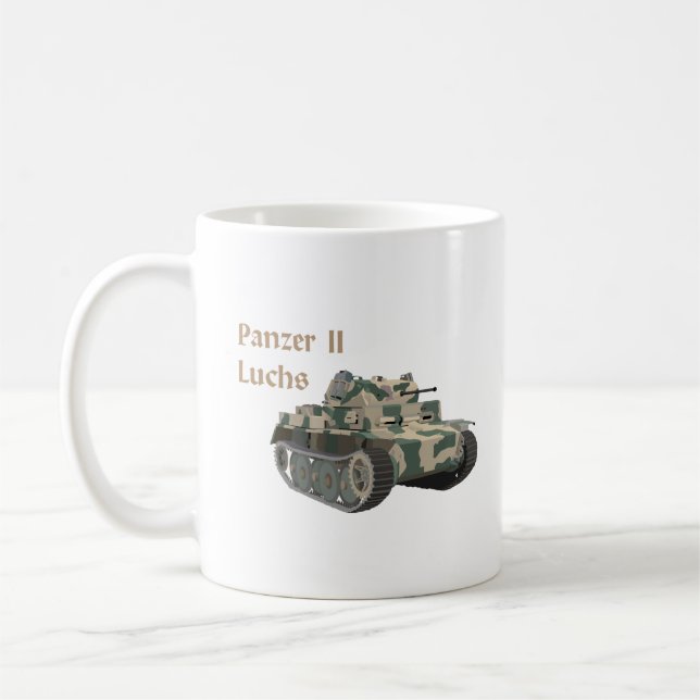 Panzer II Luchs Deutscher WW2-Kampftank Kaffeetasse (Links)