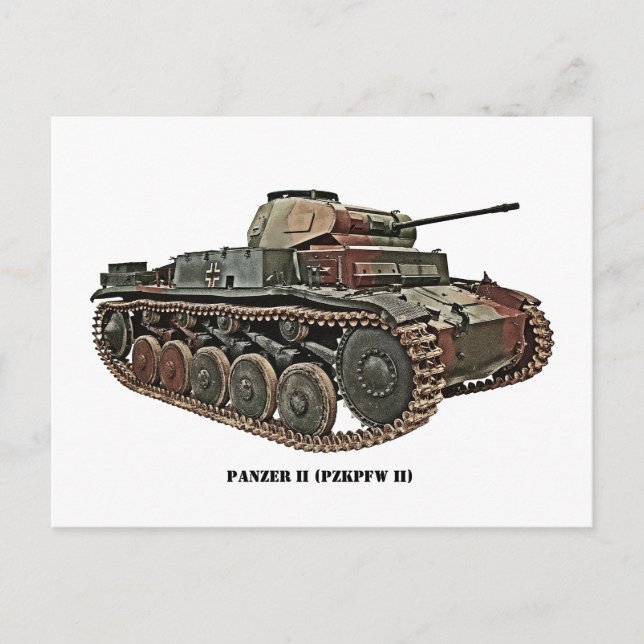 Panzer II Postkarte (Vorderseite)