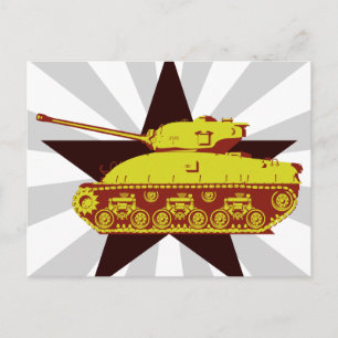 Panzer-Postkarte (Sternenexplosion) Postkarte