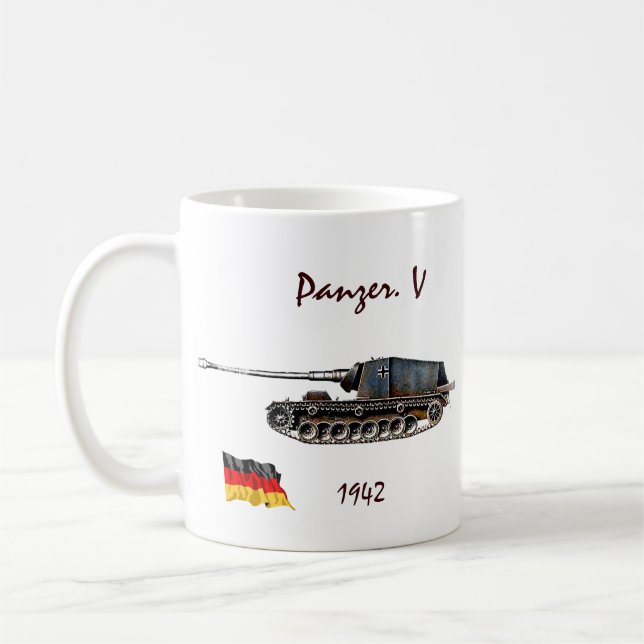 Panzer. V Behälter - WW II Tasse (Links)