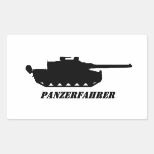 Panzerfahrer Rechteckiger Aufkleber