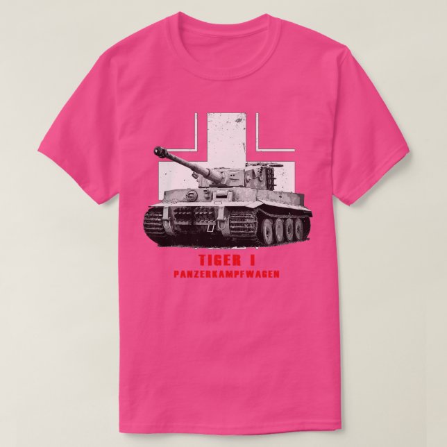 Panzerkampfwagen Tiger I Militärtank WW2 T-Shirt (Design vorne)