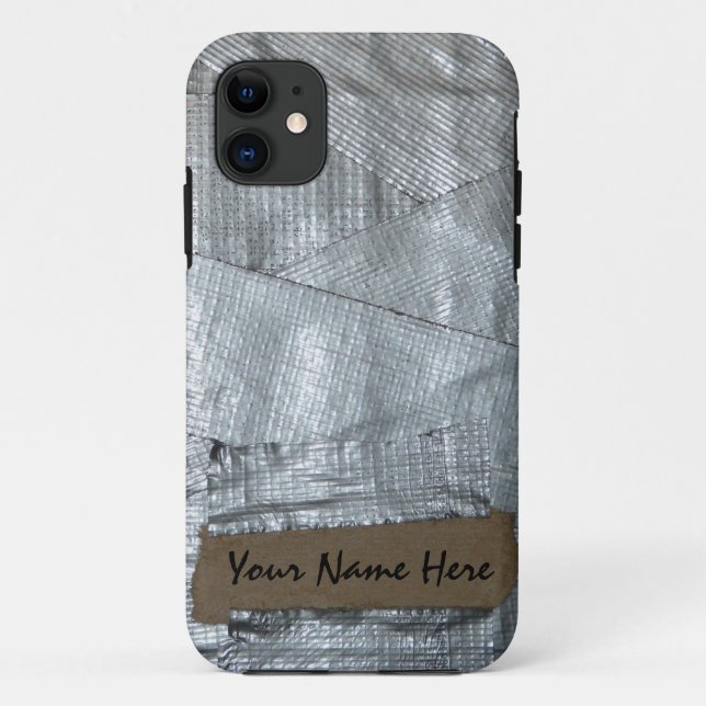 Panzerklebeband und zerrissener Pappumbau Case-Mate iPhone Hülle (Rückseite)