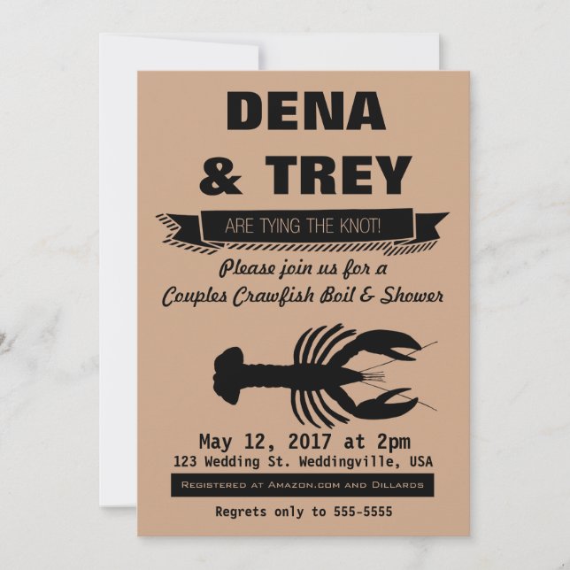 Panzerkrebs-Blutgeschwür Inviation, Polterabend Einladung (Vorderseite)