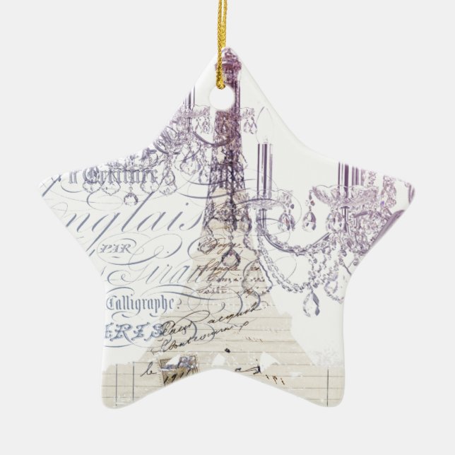 Panzerleuchter paris eiffturm keramikornament (Vorne)