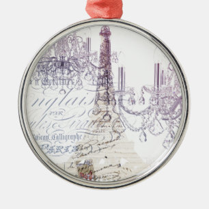 Panzerleuchter paris eiffturm silbernes ornament