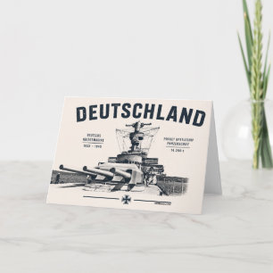 Panzerschiff Deutschland Grußkarte Karte
