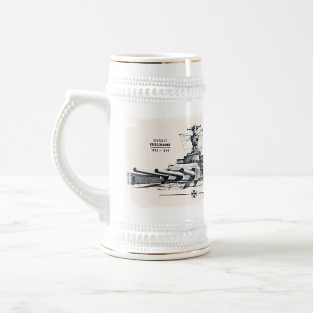 Panzerschiff Deutschland Stein Bierglas (Links)