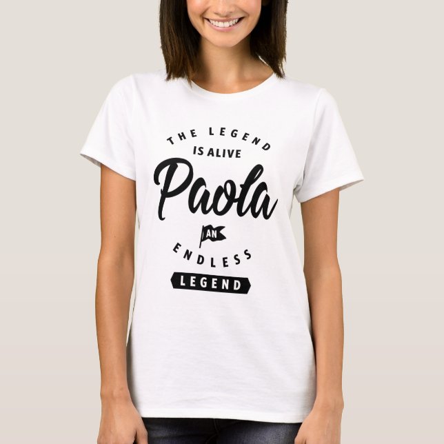 Paola Personalisiert Name Geburtstagsgeschenk T-Shirt (Vorderseite)