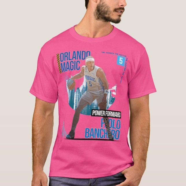 Paolo Banchero Basketball Kunst, Dichtung und Musi T-Shirt (Vorderseite)