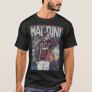 Paolo Maldini Legendärer Fußballkapitän Skizze T-Shirt