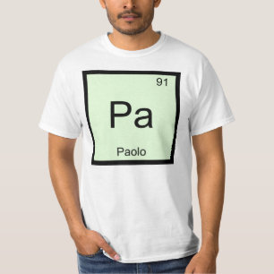 Paolo Name Chemie Element Periodensystem T-Shirt