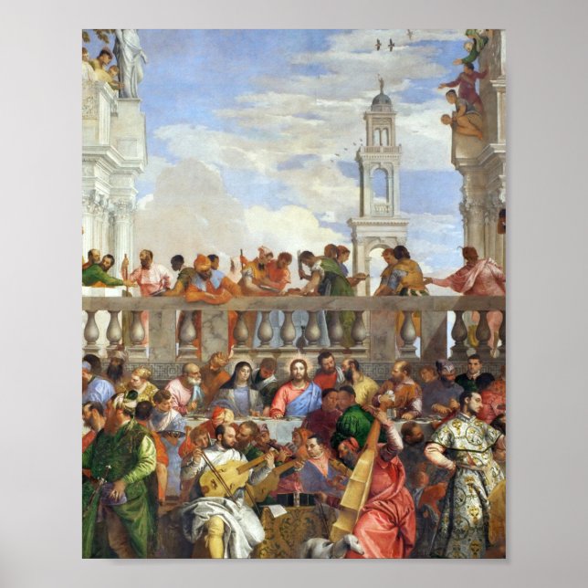 Paolo Veronese - Die Hochzeit in Cana 1563 Poster (Vorne)