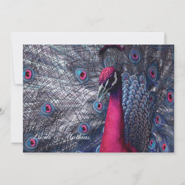 Paon-Hochzeit Einladung (Vorderseite)