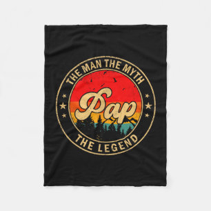 Pap der Mann der Mythos die Legende Vintage Retro Fleecedecke