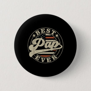 Pap Ever Amerikanische Us Flagge Lustiger Vatertag Button