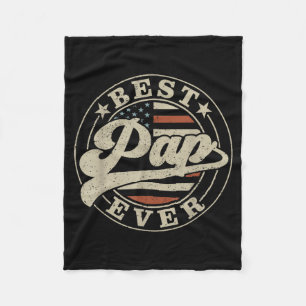 Pap Ever Amerikanische Us Flagge Lustiger Vatertag Fleecedecke