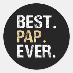 Pap Geschenk von Enkelin Enkel Best Pap Runder Aufkleber