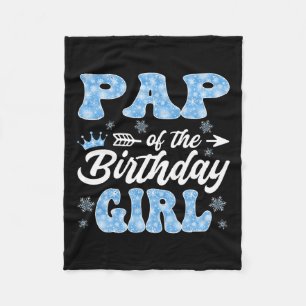 Pap of the Birthday Girl Snowflakes Winter Xmas Fleecedecke