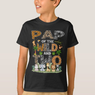 Pap of the Wild and Two Zoo Safari Jungle Geburtst T-Shirt