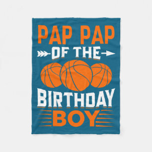 Pap pap des Geburtstagsjungen Basketball T-Shirt Fleecedecke