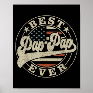 Pap-Pap Ever Amerikanische US-Flagge Lustiger Vate Poster