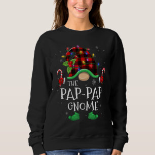Pap Pap Gnom Büffel Kariert passende Familie Weihn Sweatshirt