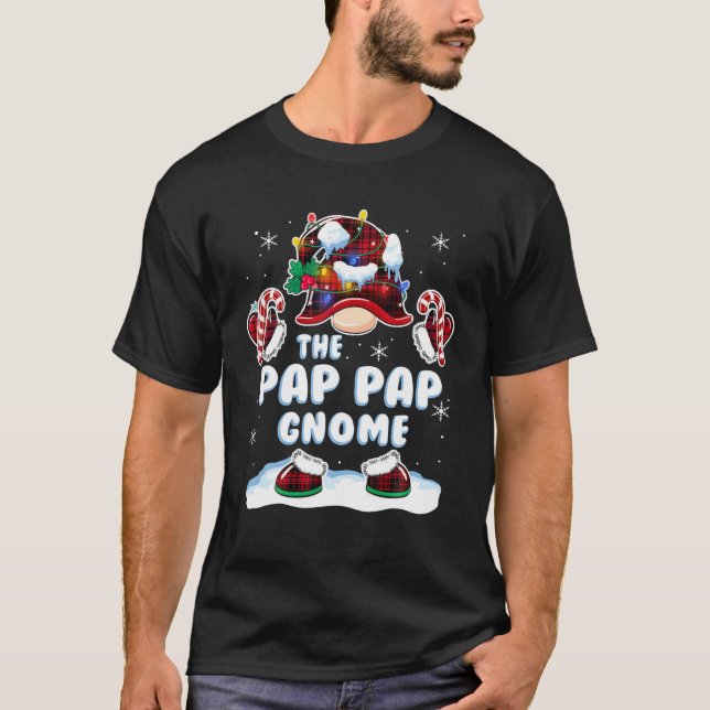 Pap Pap Gnome Xmas Familie Matching Gruppe Weihnac T-Shirt (Vorderseite)