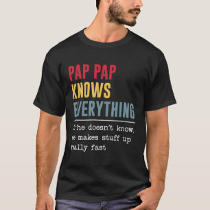 Pap Pap weiß alles, was der Vatertag ist T-Shirt