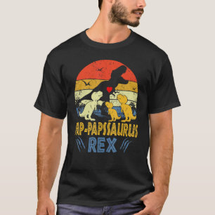Pap Paps Saurus Rex Dinosaur Pap Paps 3 Kinder Fam T-Shirt