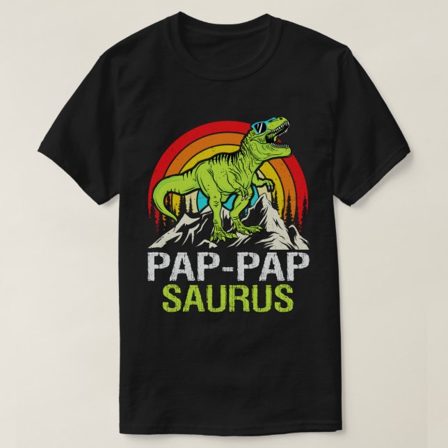 Pap-papSaurus Dinosaur Grandpa Saurus Father's Day T-Shirt (Design vorne)