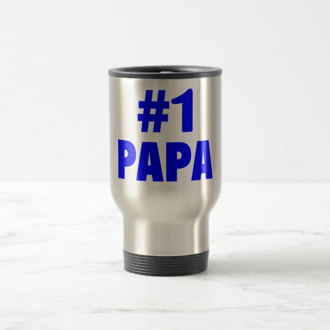 Papa #1 (blau) reisebecher (Mittel)