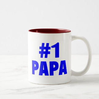 Papa #1 (blau) zweifarbige tasse