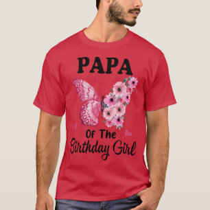 Papa 1. Geburtstags Matching Family Butterfly T-Shirt