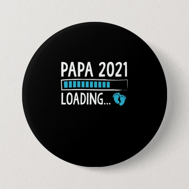 Papa 2021 Ankündigung der Schwangerschaft Button (Vorderseite)