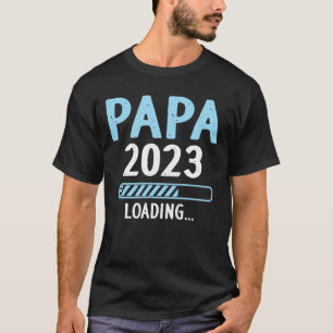 Papa 2023 Ankündigung von Schwangerschaft und neue T-Shirt