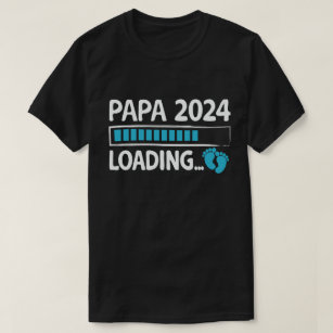 Papa 2024 Ankündigung von Schwangerschaft und neue T-Shirt