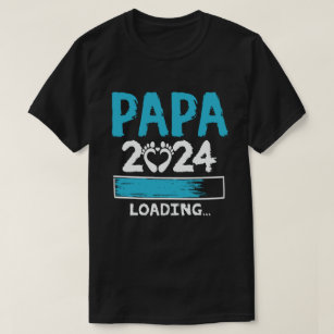 Papa 2024 Ankündigung von Schwangerschaft und neue T-Shirt
