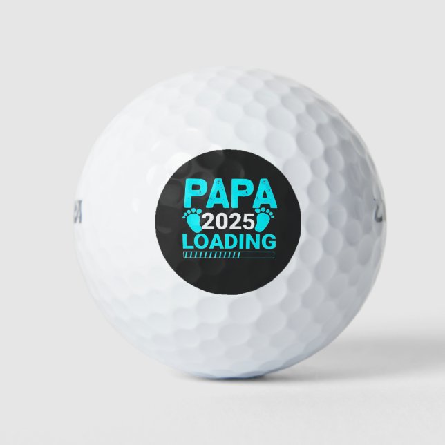 Papa 2025 Vater für Elternschaft Golfball (Vorderseite)