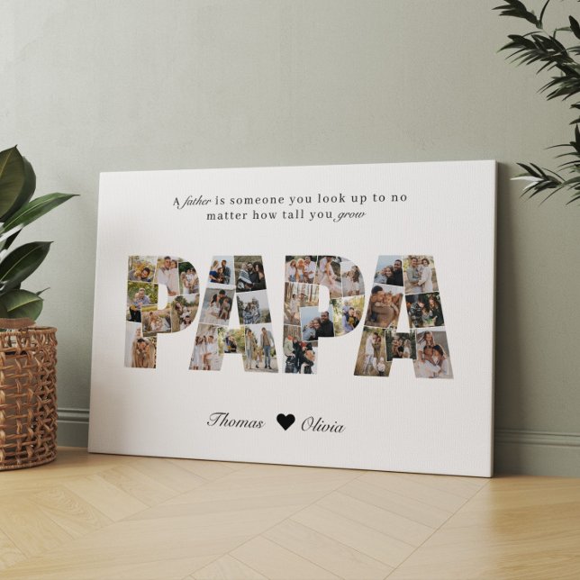 Papa 28 Foto Collage Keepake zum Vater oder Opa Leinwanddruck (Von Creator hochgeladen)